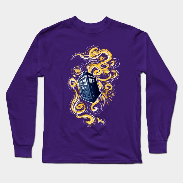 Tardis Long Sleeve T-Shirt by Laflleche